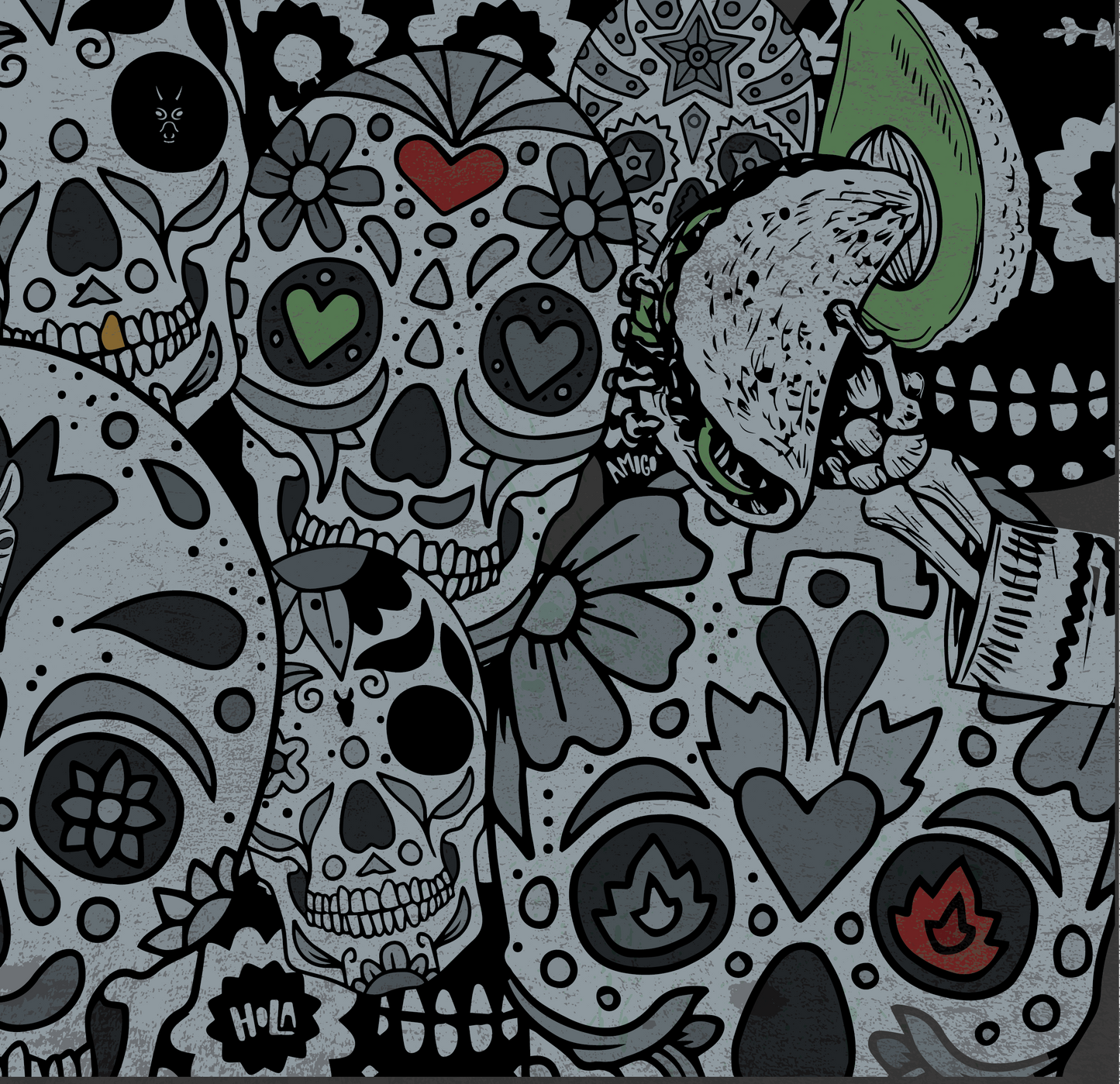 Holographic Skull Sticker